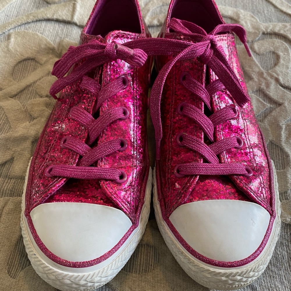 💖 Converse Youth Pink Glitter size 3